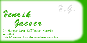 henrik gacser business card